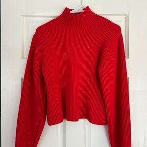 H&M Vibrant Red Turtleneck Sweater